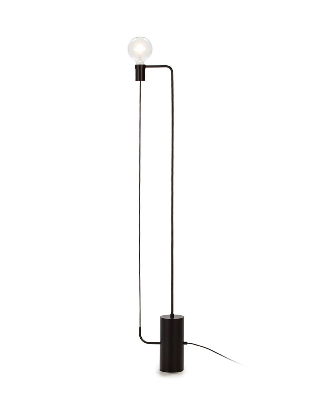LAMPARA DE PIE 25x12x152 METAL NEGRO