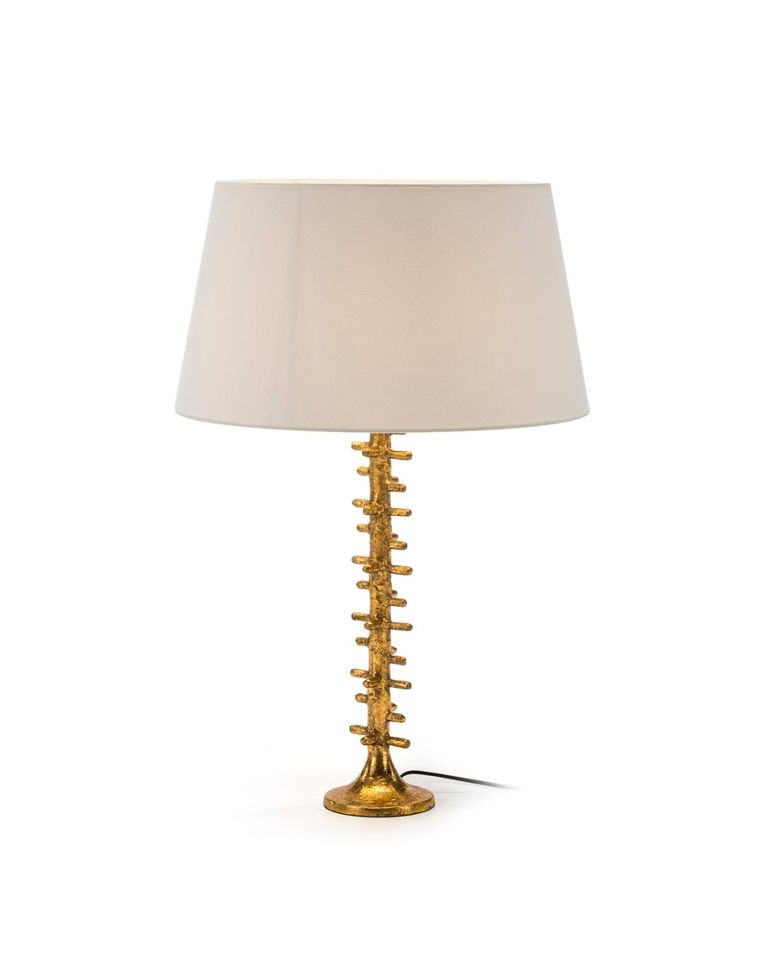 LAMPARA SOBREMESA 14x14x49 METAL DORADO SIN PANTALLA