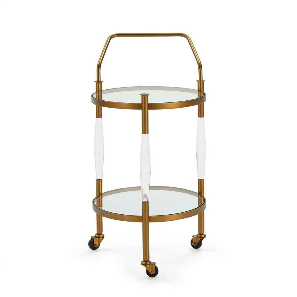 Camarera 58x45x90 Acrilico/Cristal/Metal Dorado