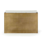 Consola 122x40x85 Metal/Mármol Dorado Antique/Blanco