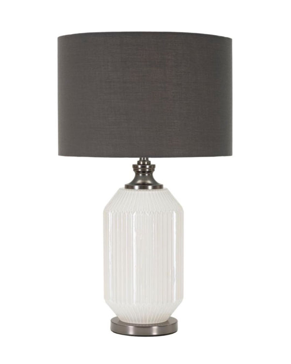 Llum de taula de vidre blanc Ø 37,5x65 cm