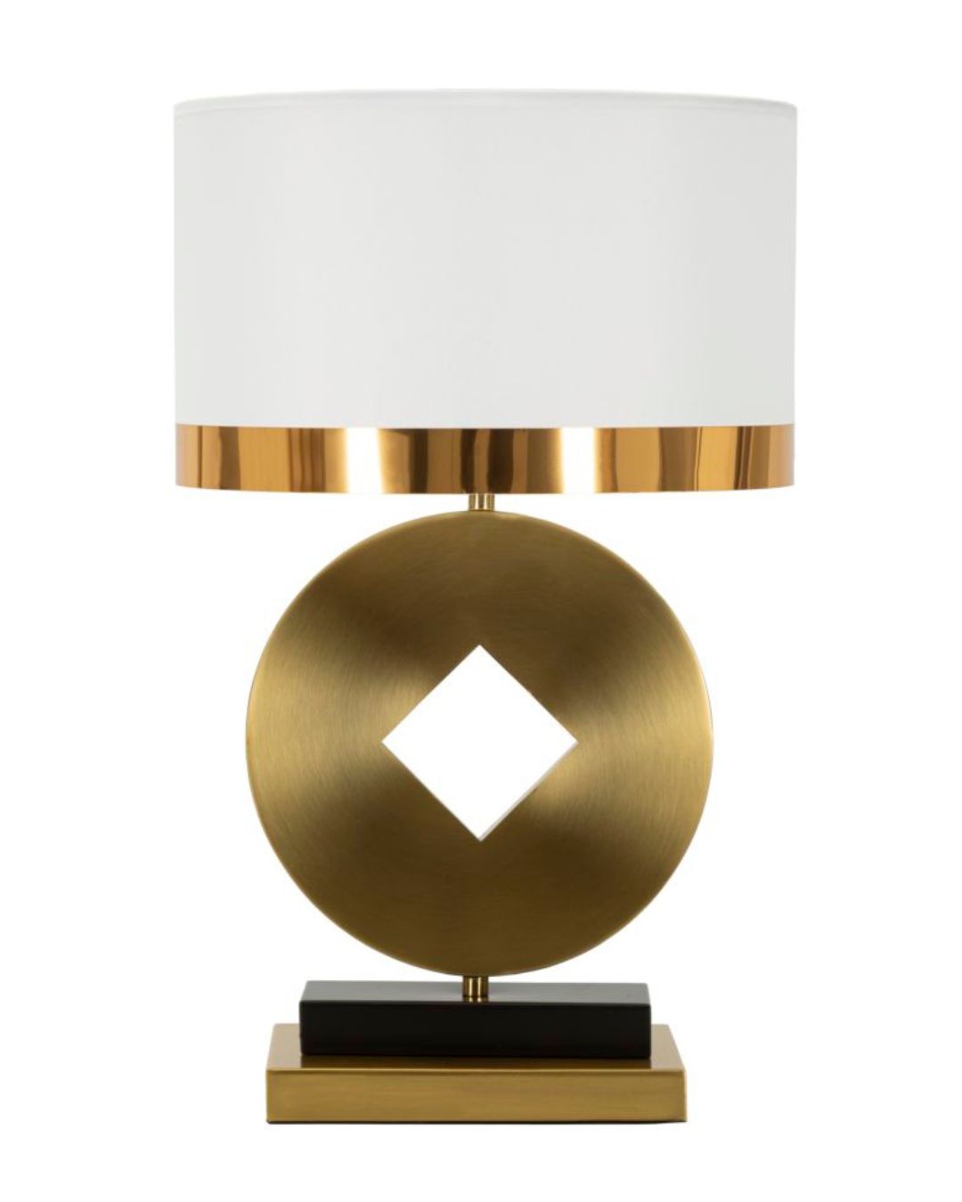 Lámpara de mesa de metal dorado Ø 30x53