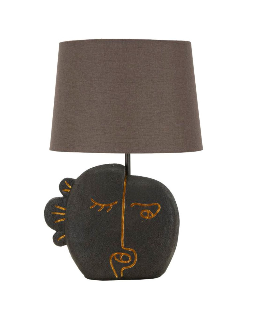 Lámpara de mesa de resina negra Ø 27,5 x 39,5 cm