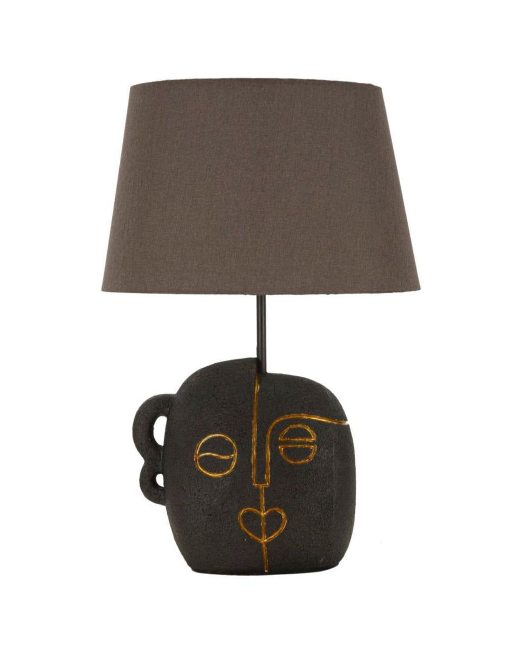 Lámpara de mesa de resina negra Ø 30,5 x 46 cm
