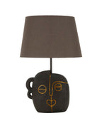 Lámpara de mesa de resina negra Ø 30,5 x 46 cm