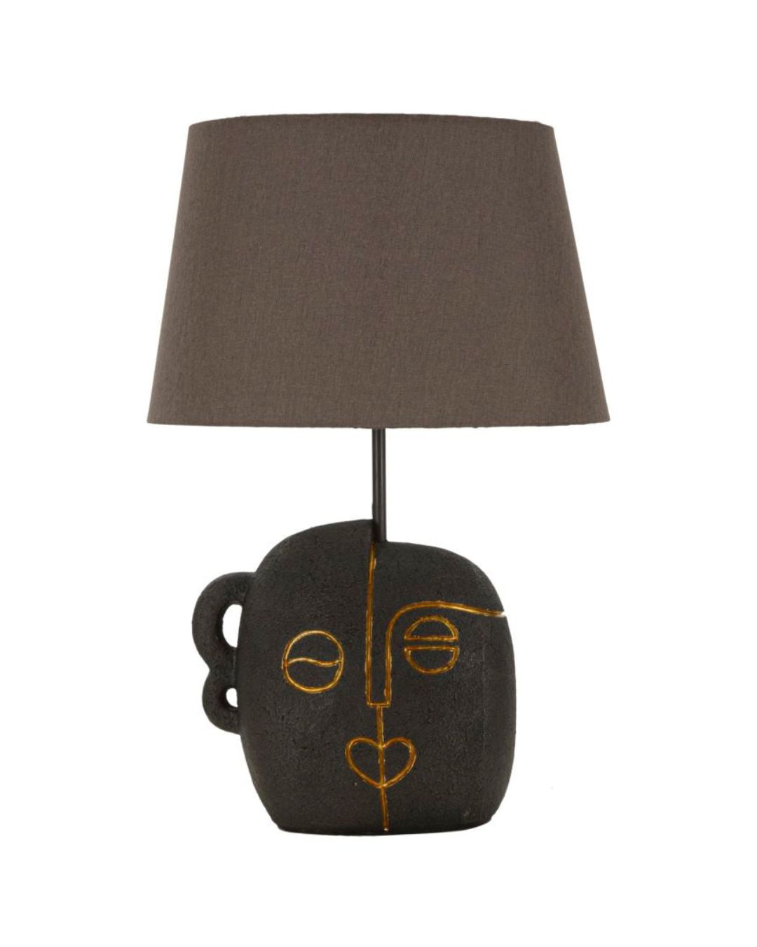 Lámpara de mesa de resina negra Ø 30,5 x 46 cm