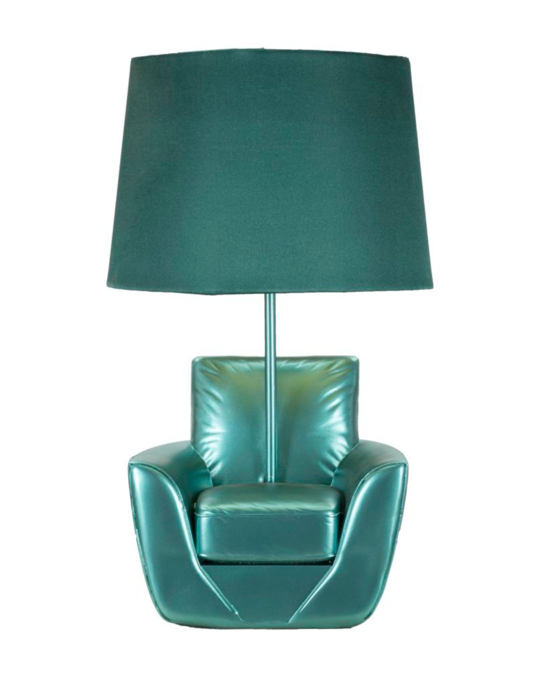 Lámpara de mesa tipo sillón de resina azul Ø 26x43 cm