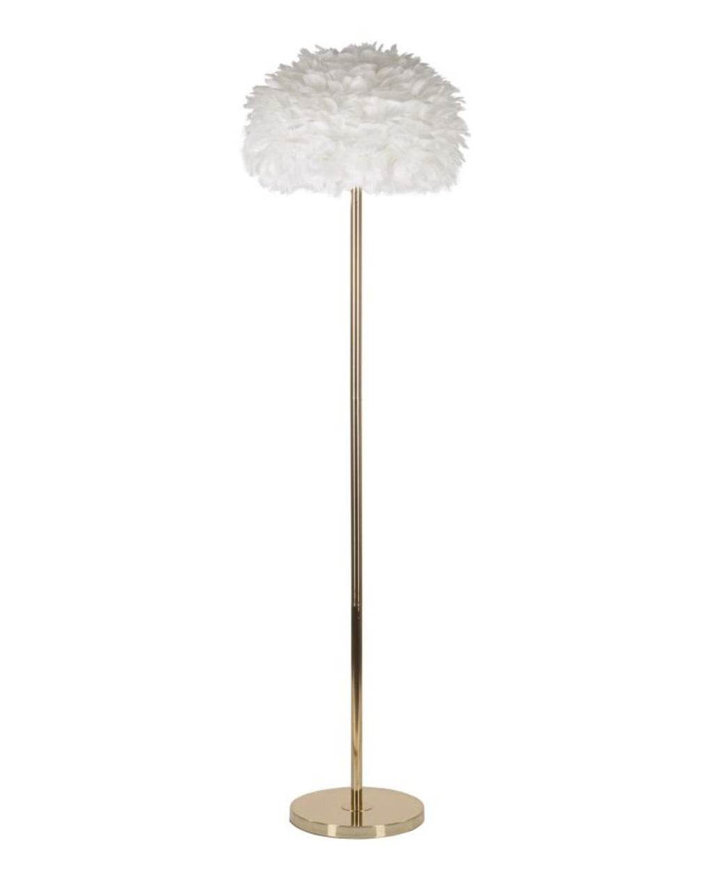 Lámpara de pie con plumas blancas, Ø 43 x 170 cm