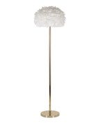 Lámpara de pie con plumas blancas, Ø 43 x 170 cm