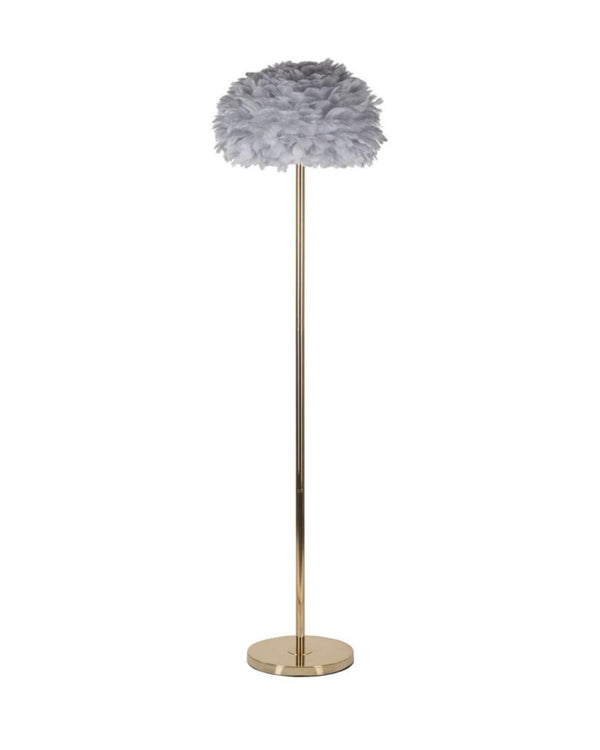 Llum de peu amb plomes grises Ø 43x170 cm