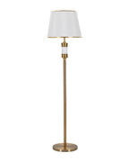 Lámpara de pie de metal blanco y dorado, Ø 41x160 cm