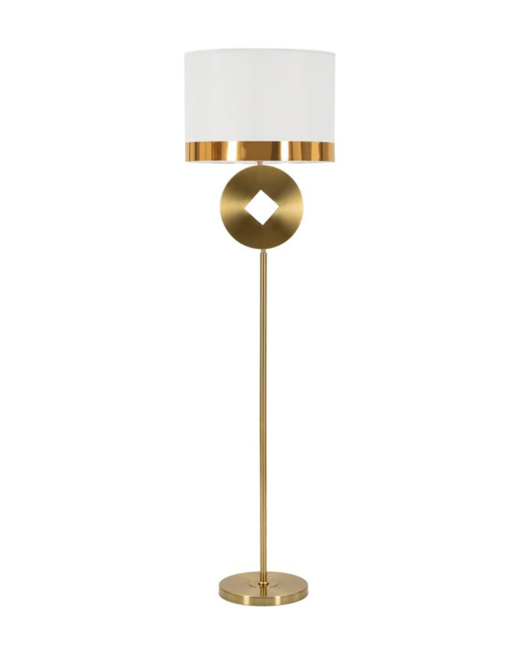 Lámpara de pie de metal dorado Ø 40x151 cm