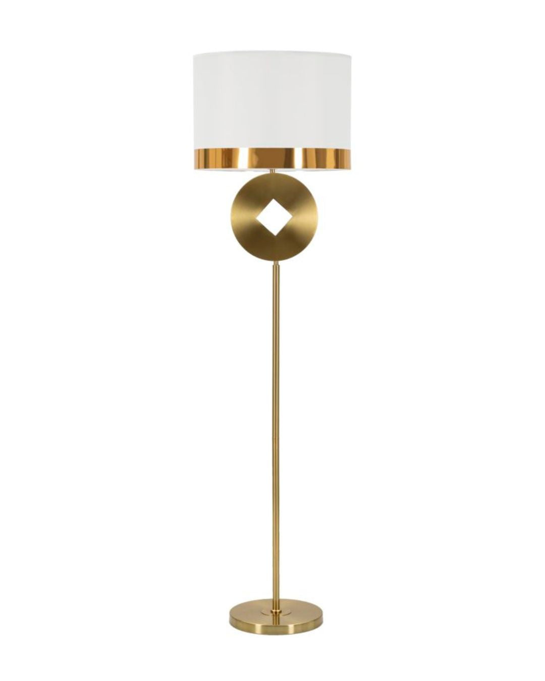Lámpara de pie de metal dorado Ø 40x151 cm