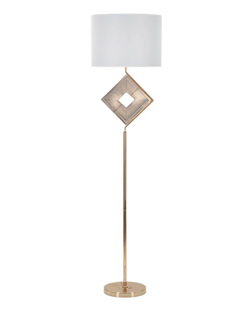 Lámpara de pie de metal dorado Ø 40x161 cm
