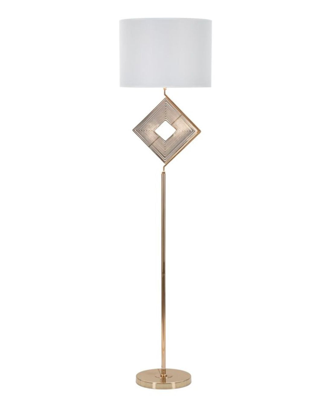 Lámpara de pie de metal dorado Ø 40x161 cm
