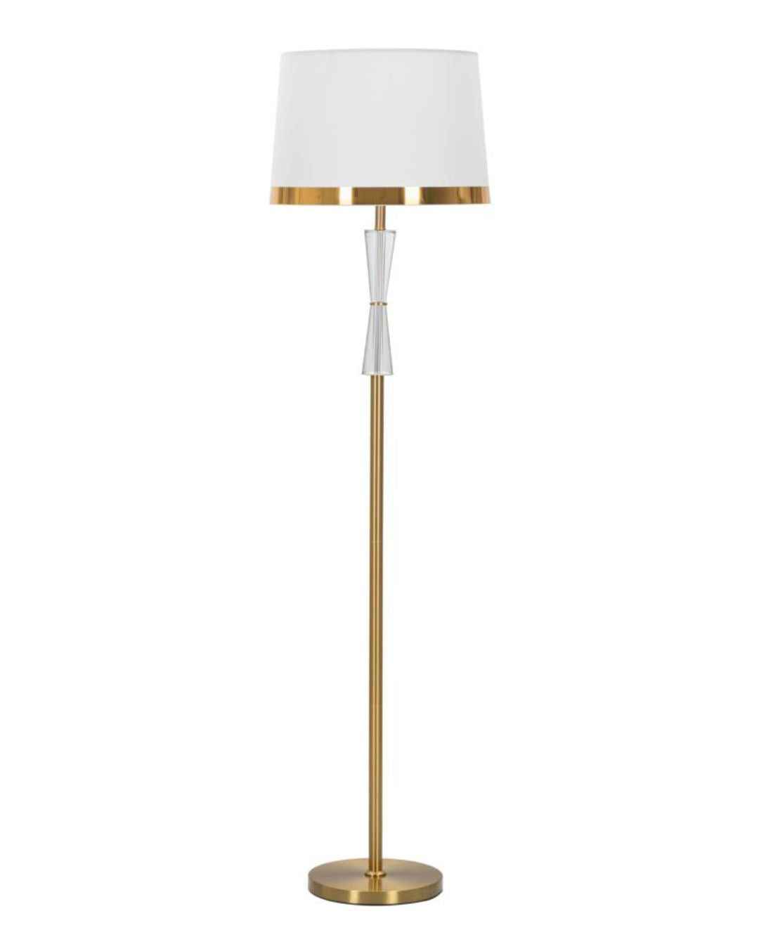 Lámpara de pie de metal y cristal Ø 40x153 cm
