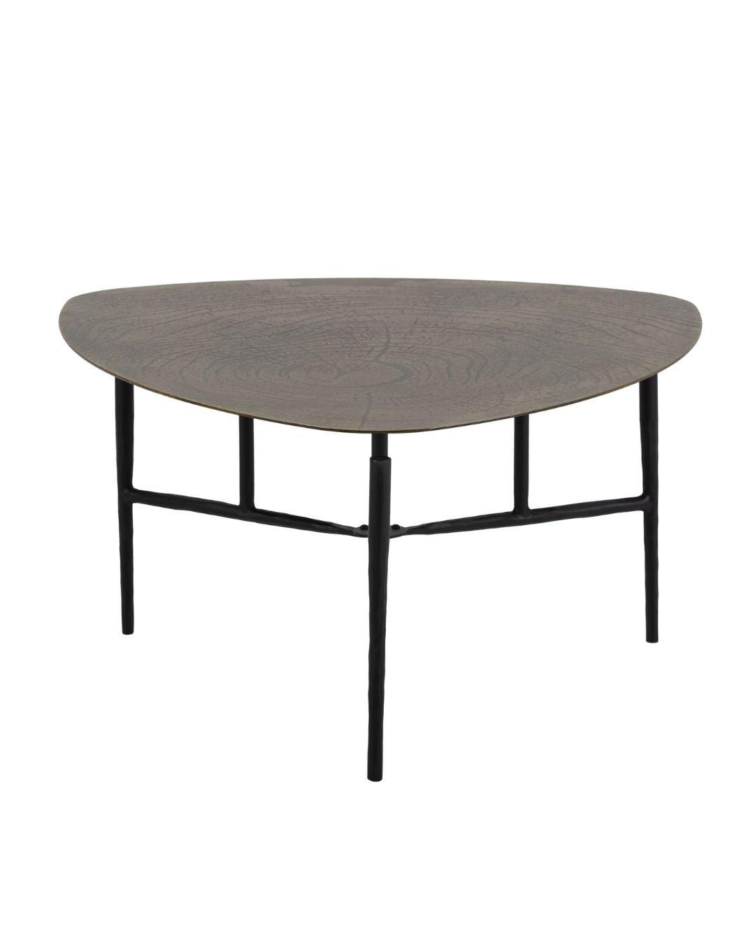 MESA DE CENTRO 65x65x41 METAL DORADO ANTIQUE/NEGRO