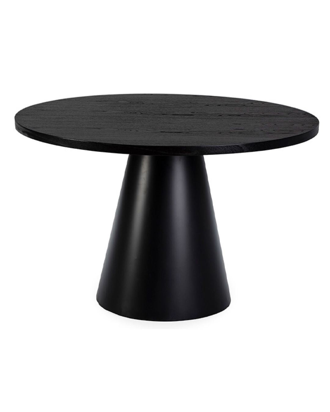 MESA DE COMEDOR 120x120x75 MADERA/METAL NEGRO