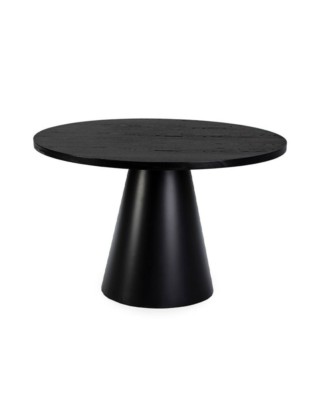 Mesa Comedor 120x120x75 Madera de Cedro/Metal Negro
