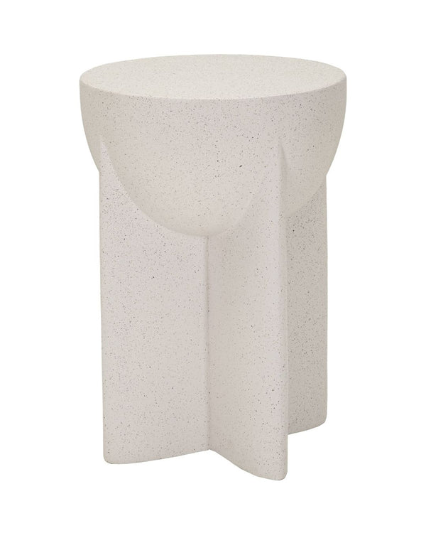 Taula de centre de magnesi blanc Ø 33,5x48,5 cm