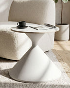 Mesa de centro de metal blanco Ø 42x40 cm