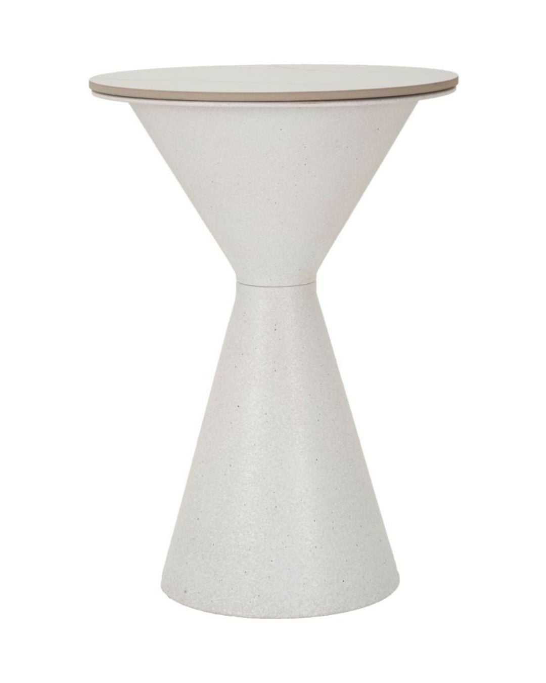 Mesa de centro de metal blanco Ø 44,5 x 63 cm