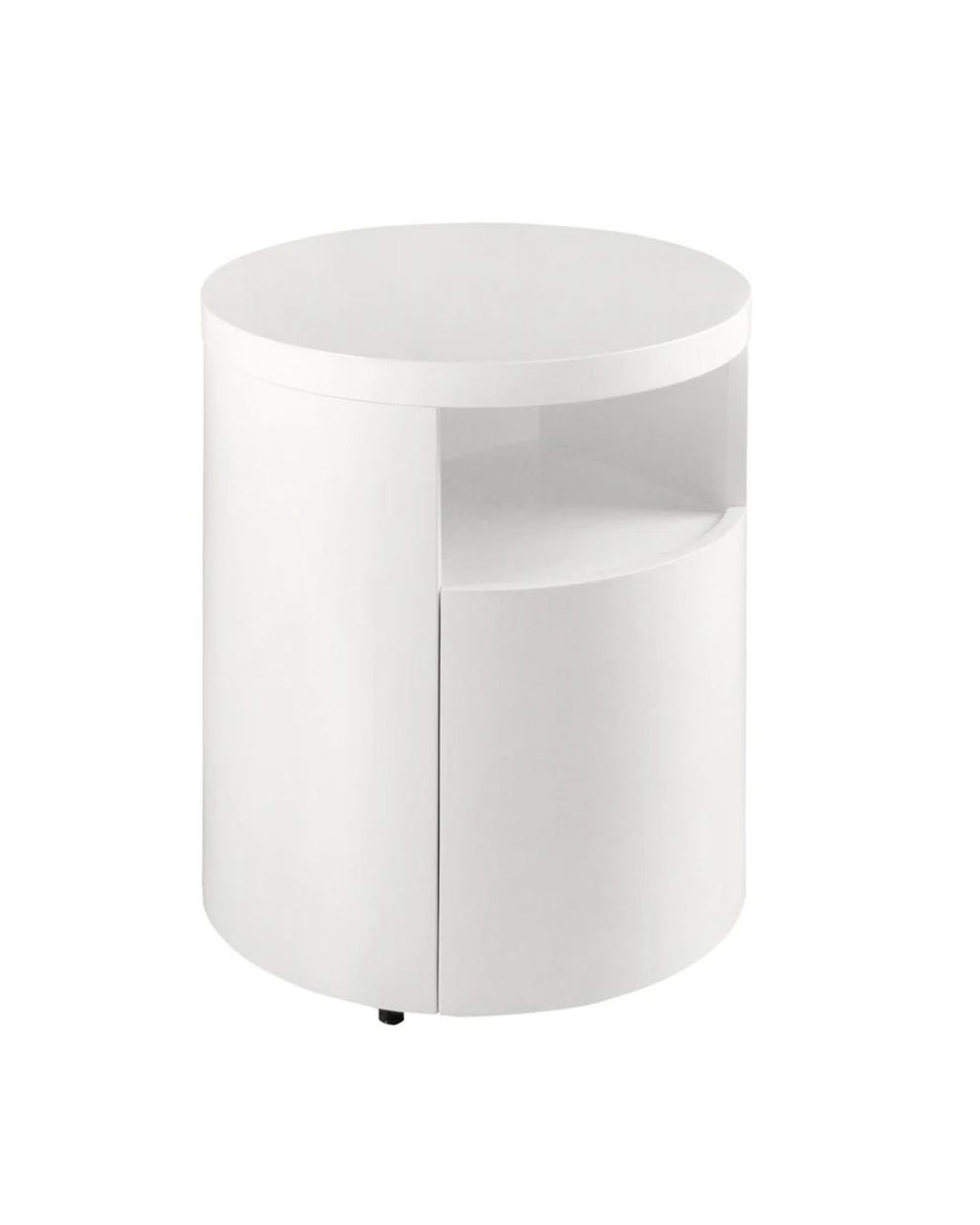 Mesita de noche madera blanca