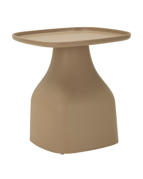 Mesita de plástico gris paloma 48x48x50 cm
