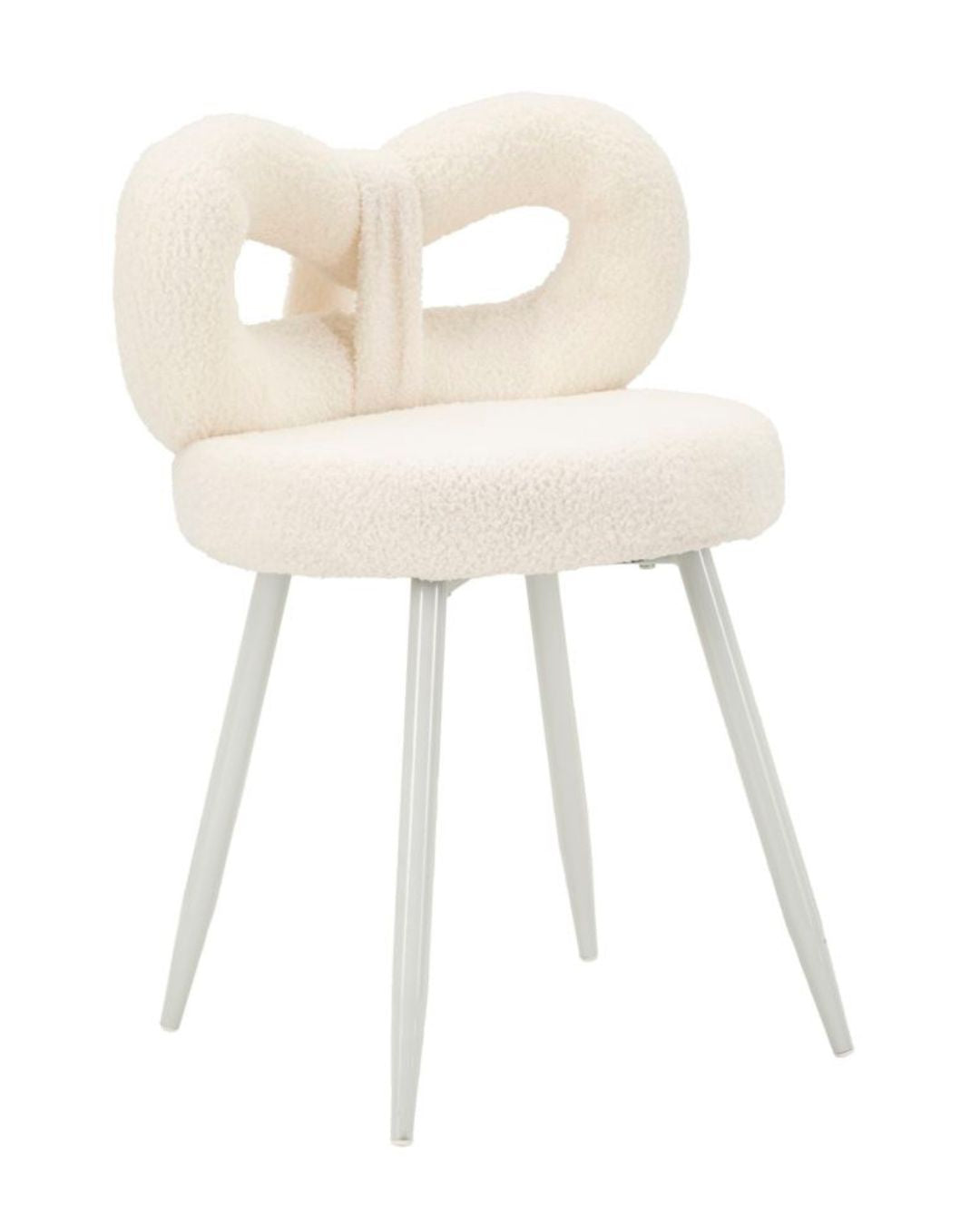 Mini silla de peluche blanca ø 40x67 cm