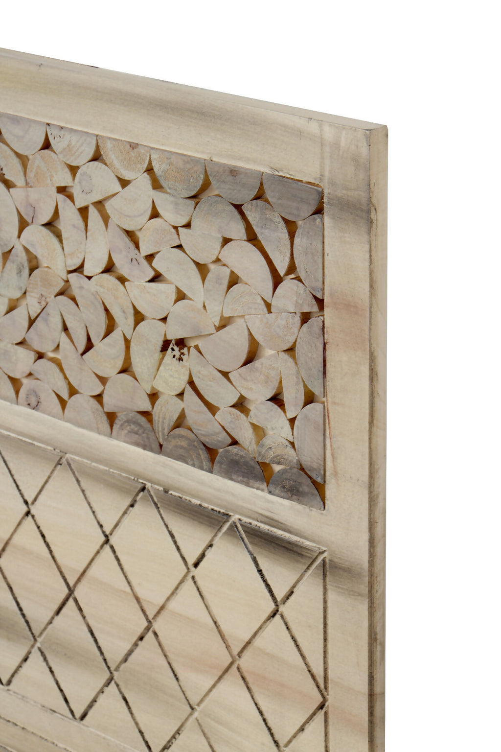 CABEZAL MADERA DE ALAMO COLOR NATURAL, 165X60 CM