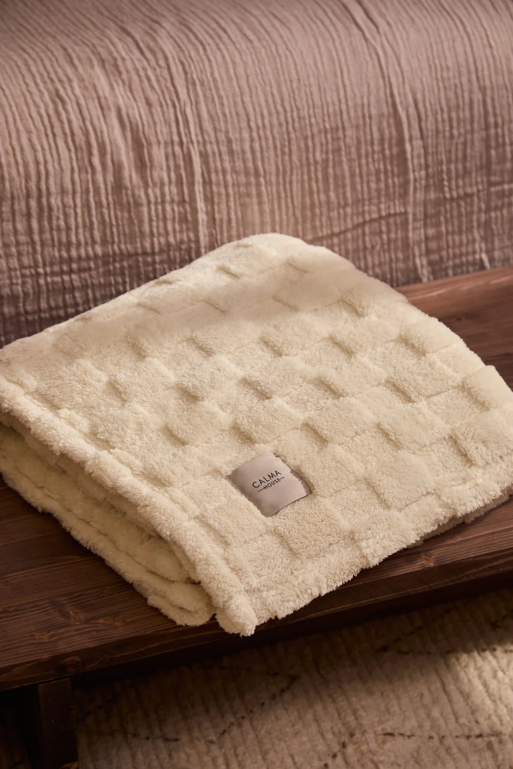 Plaid de poliéster Damero