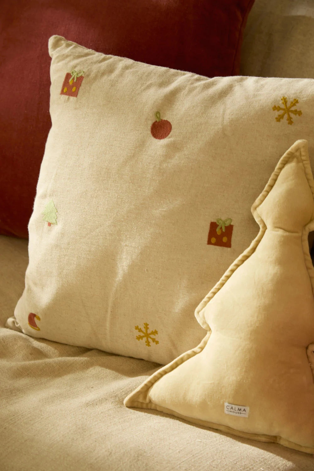 Funda de cojín de lino lyocell algodón multicolor Joy