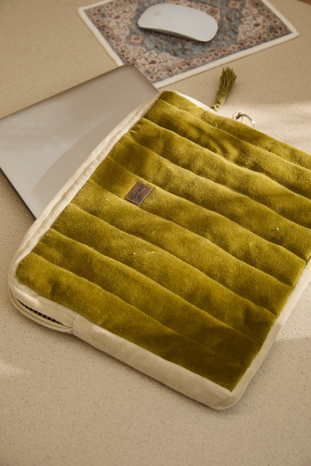 Funda acolchada para portátil de ext. algodón. int. poliéster Osaka