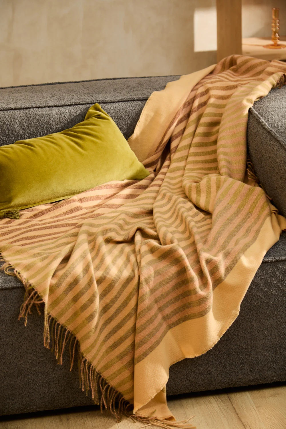 Plaid de poliéster multicolor Shima