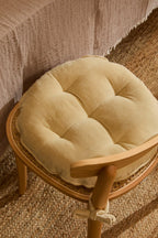 Cojín de silla de ext. algodón. int. poliéster Velour redondo