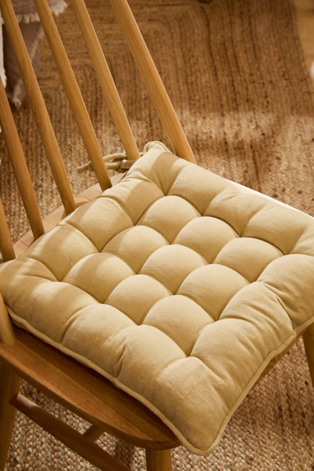 Cojín de silla de ext. algodón. int. poliéster Velour cuadrado