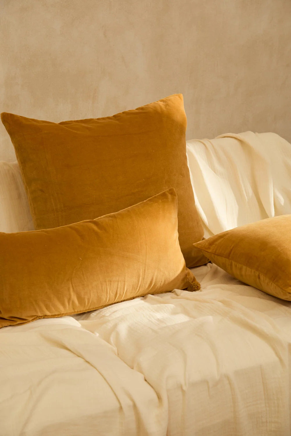 Funda de cojín de algodón Velour