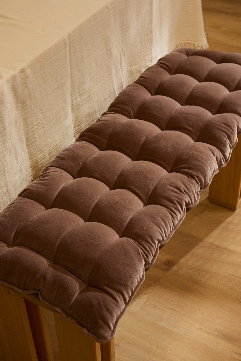 Cojín de banco de ext. algodón. int. poliéster Velour 40x120x4
