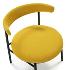 Silla 59x59x70 Metal Negro/Tela Amarillo