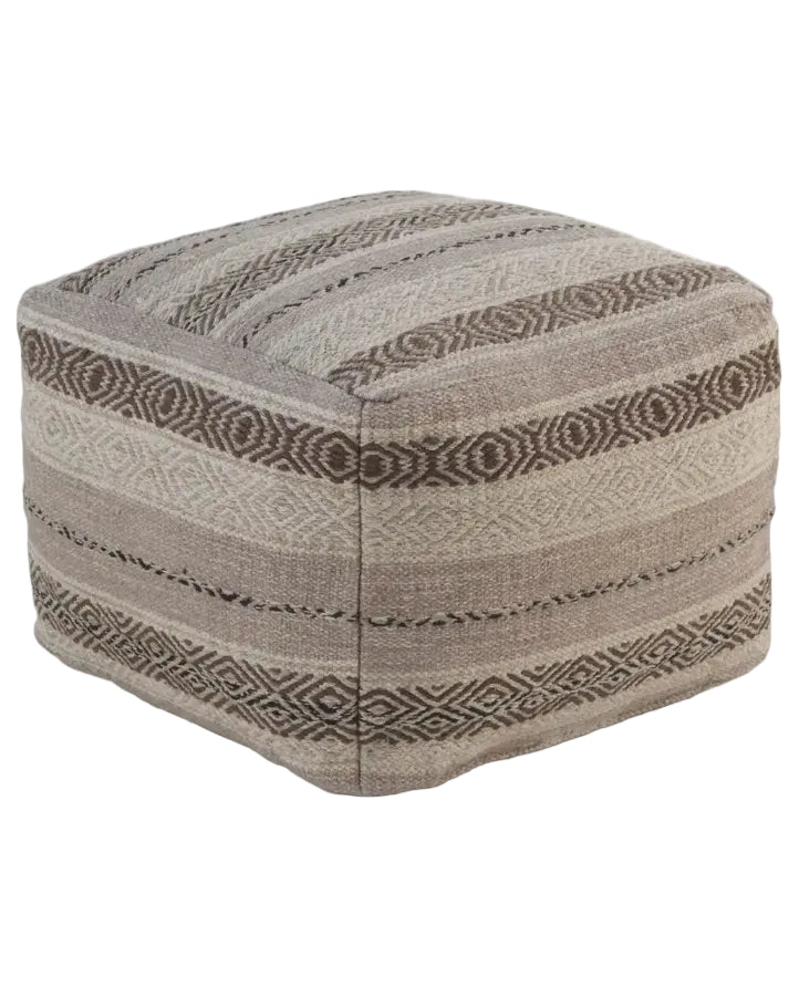 PUF ALGODON BEIGE 45X45X35 CM