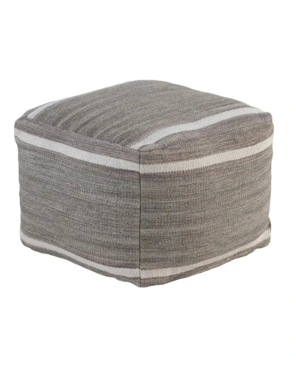 Puf de algodón gris 45x45x35 cm