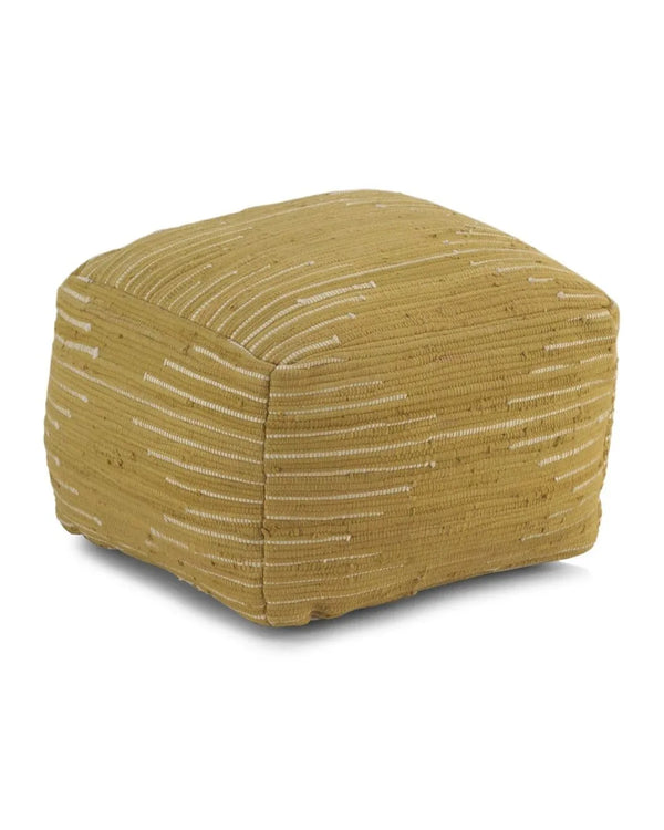 Puf de algodón dorado 45x45x35 cm