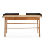 Escritorio 151x60x85 Madera Mindi/Metal Natural/Negro