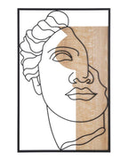 Panel decorativo 3D con acabado en madera negra, 50x2x80 cm