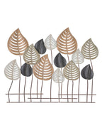 Panel decorativo 3D de metal multicolor, 103,5 x 5 x 84 cm.