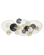 Panel decorativo 3D de metal multicolor, 124,5 x 9,5 x 55 cm.