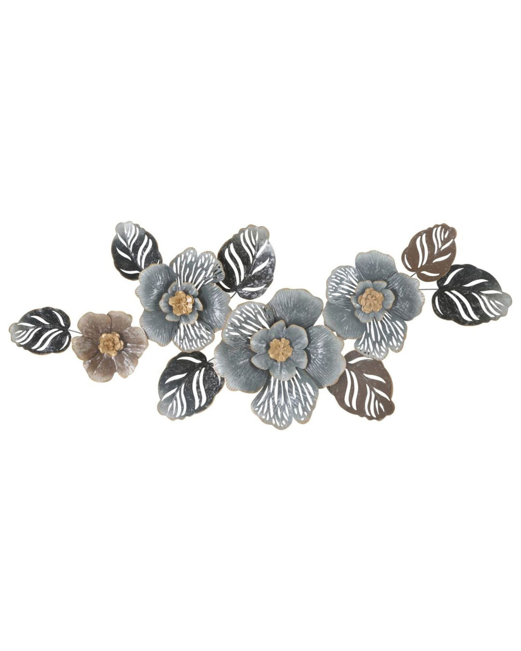 Panel decorativo 3D de metal multicolor, 157,5 x 9 x 66,5 cm.