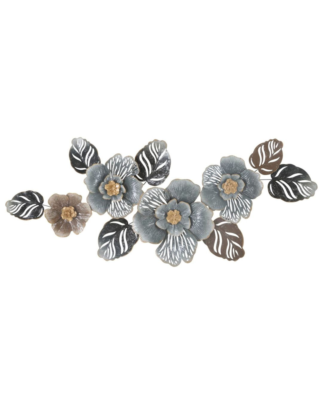 Panel decorativo 3D de metal multicolor, 157,5 x 9 x 66,5 cm.