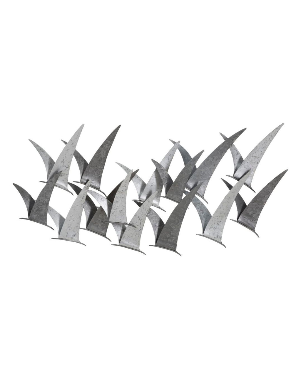 Panel decorativo 3D de metal plateado con gaviotas, 93 x 12,7 x 47,6 cm.