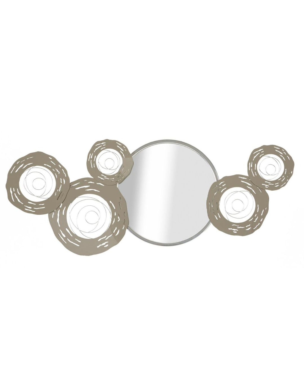 Panel decorativo de metal con espejo, 106 x 3,8 x 48 cm.